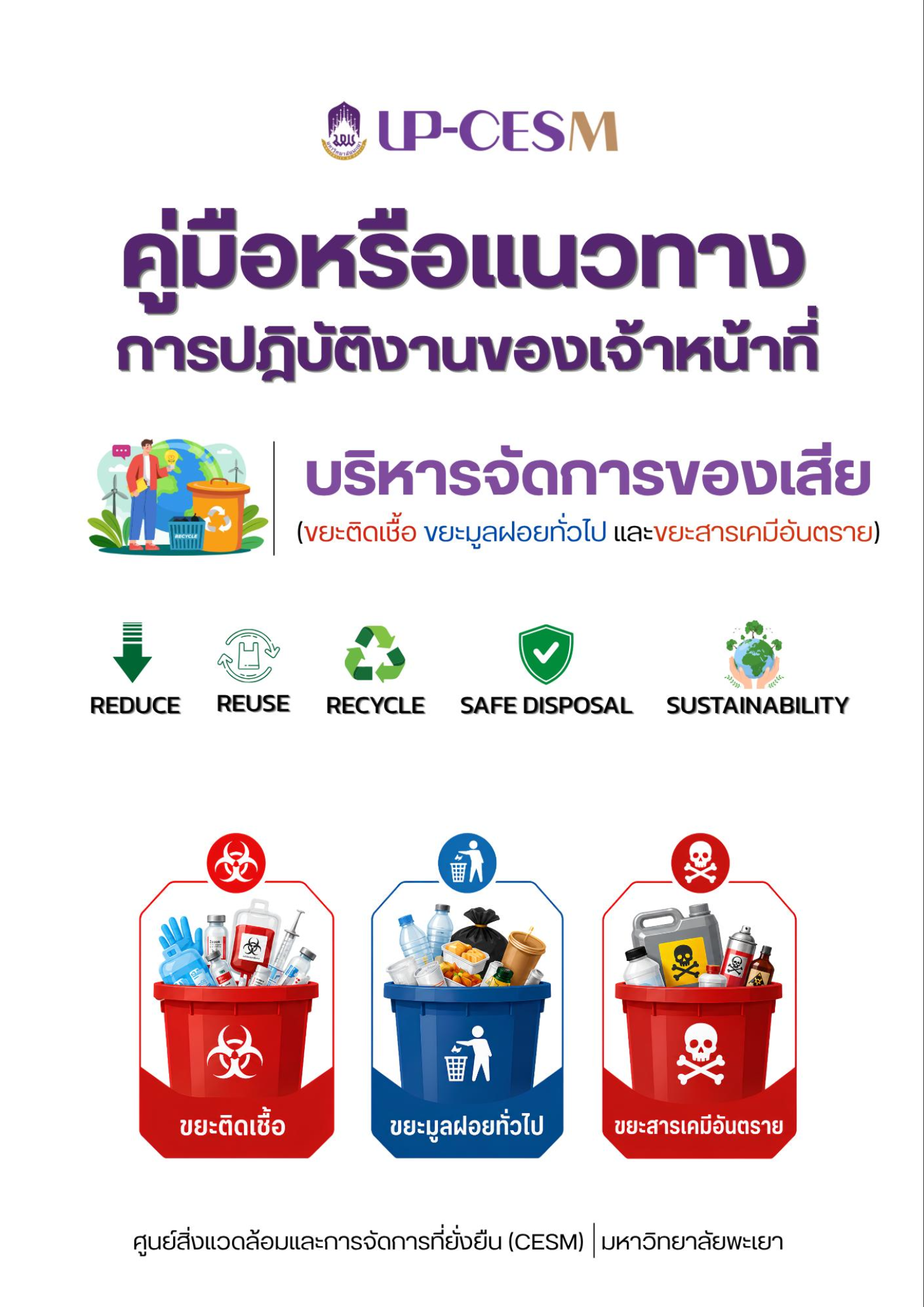 คู่มือหรือแนวทางการปฏิบัติงานของเจ้าหน้าที่งานบริหารจัดการของเสีย (ขยะมูลฝอยทั่วไป ขยะติดเชื้อ และขยะสารเคมีอันตราย)